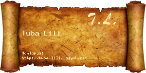 Tuba Lili névjegykártya